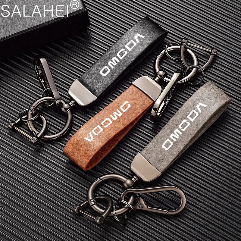 

Fashion Vintage Leather Metal Keychain Car Styling Keyring For Chery Omoda C5 5 FX S5 S5GT Zinc Alloy Key Chain Auto Accessories
