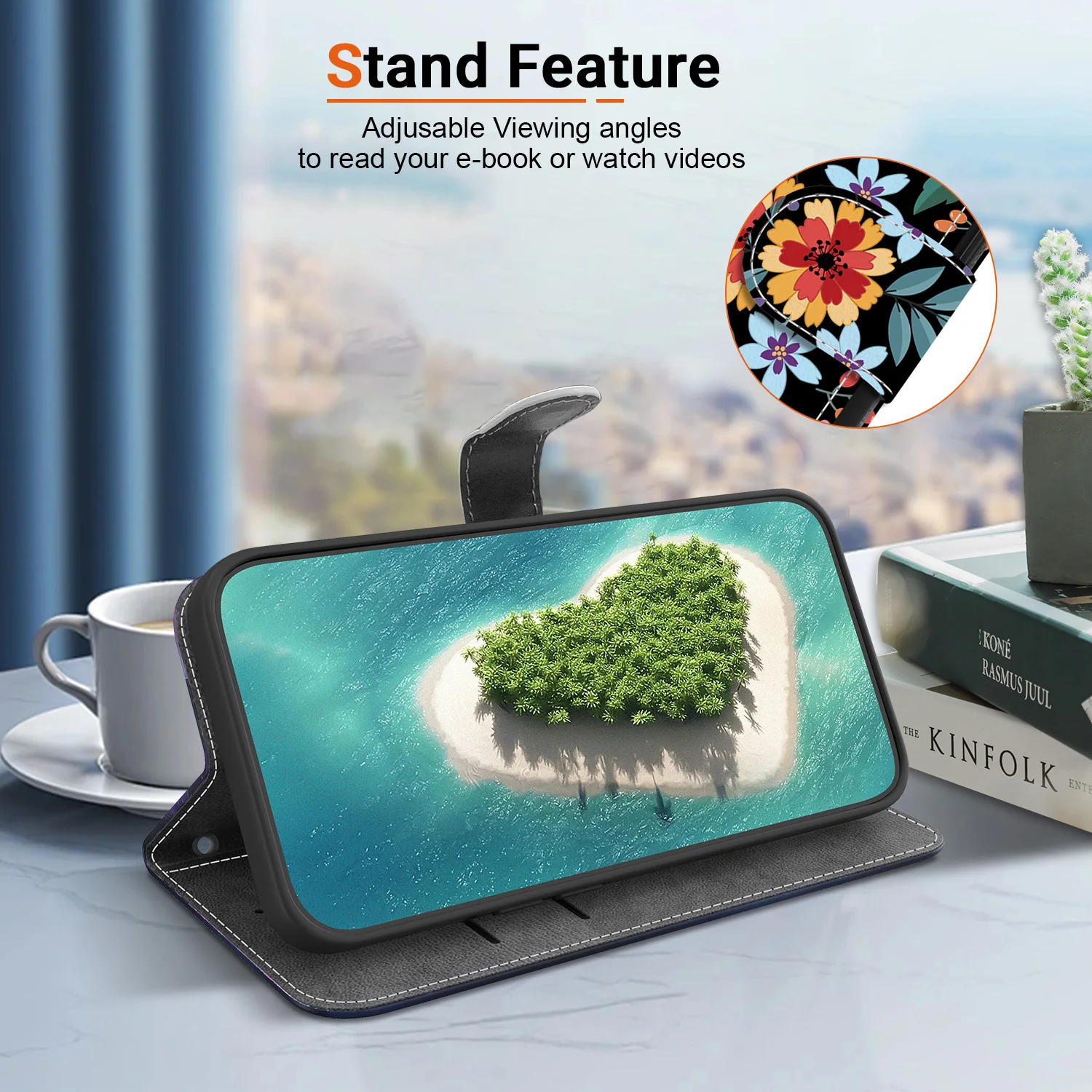 Elegant Leather Phone Case with Card Slot Wallet Cover