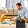 6Pcs Fabric Cube Foldable Storage Organizers Clothes Blanket Organizer Box Closet Storage Bins with Hanging Ring Toys Basket Hot 3