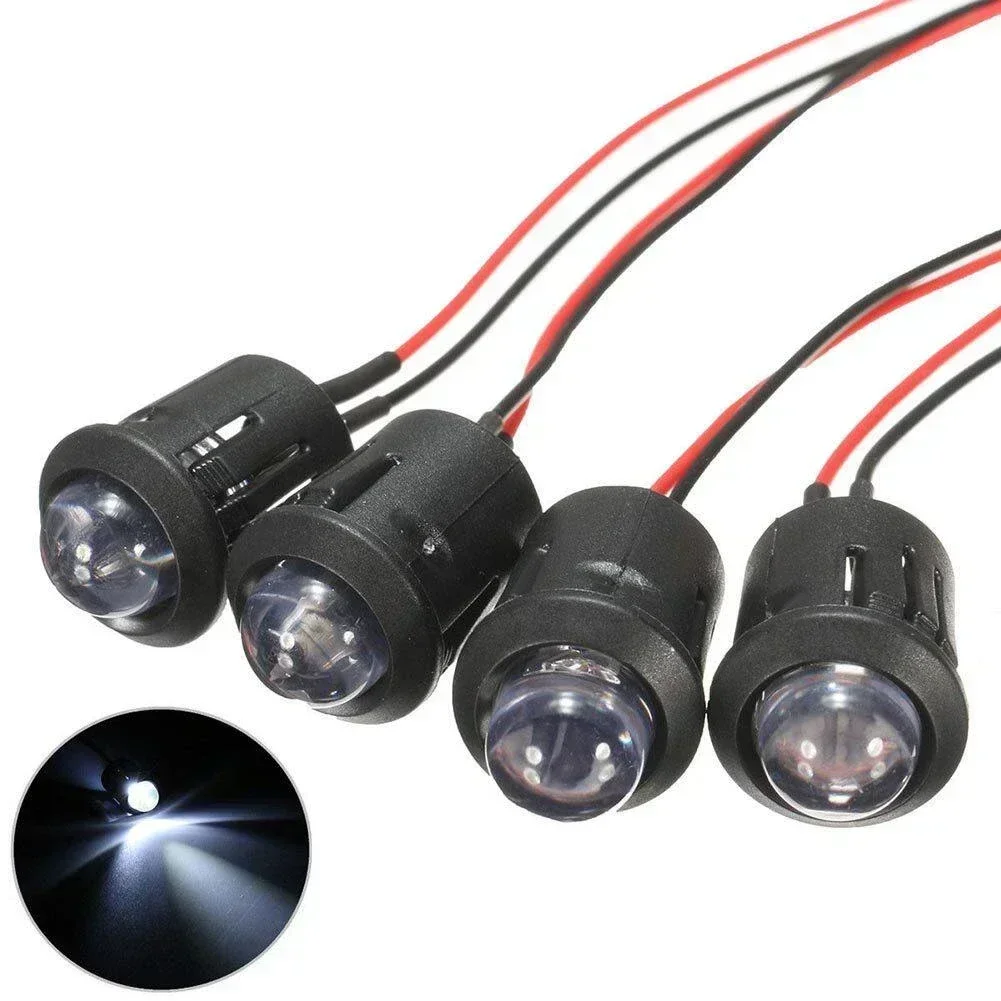 10 Pcs 12V 10mm Pre-Wired Constant LED Ultra Clear Bulb Cable Prewired Led-Lamp Garden Decoration Lighting Lamps Water Clear