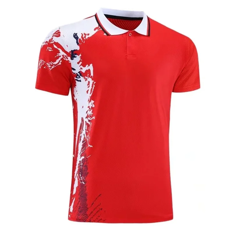 New Lapel Badminton sports t shirt ,Men women Kids short sleeve golf table tennis shirts ,badminton shirt outdoor running shirts