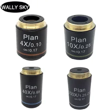 

4X 10X 40X 100X Infinity Plan Objective Lens for Olympus UIS2 Biological Microscope 195 Type Achromatic Microscope Objectives