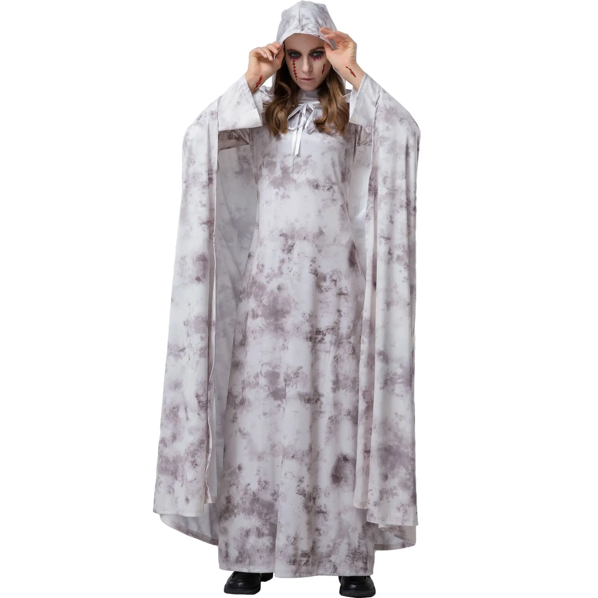 

Halloween Cosplay Death Devil Cape Robe Dress Zombie Horror Costume