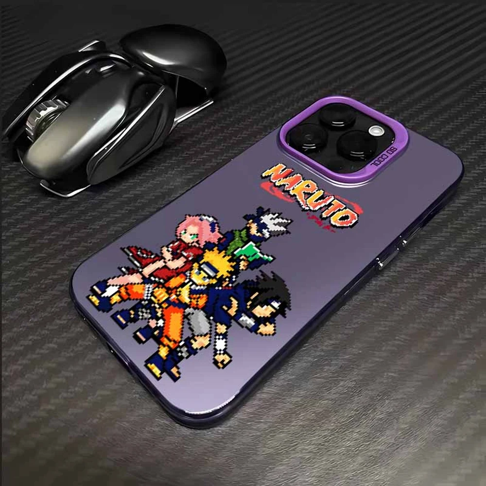 Vibrant Pixel Style Anime Naruto Colorful Soft Phone Case Cover
