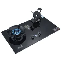 Flip Embedded Fierce Fire Stove Household Gas Burner Stove for Kitchen Cooktop Upgrade Timing Kitchen Gas Cooker Energy-saving 1