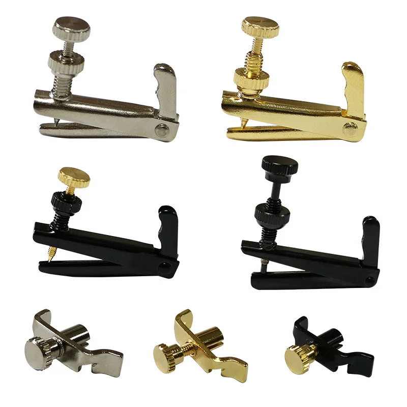 

4 Pcs/Set 4/4 1/2 Violin Fine Tuner High quality String Instrument Accessories Fiddle Metal Adjuster Music Tuning Tools