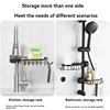Shower Rack Bathroom Punch-Free Space Aluminum Shower Room Shower Rod Storage Rack Kitchen Faucet Drain Rack 2