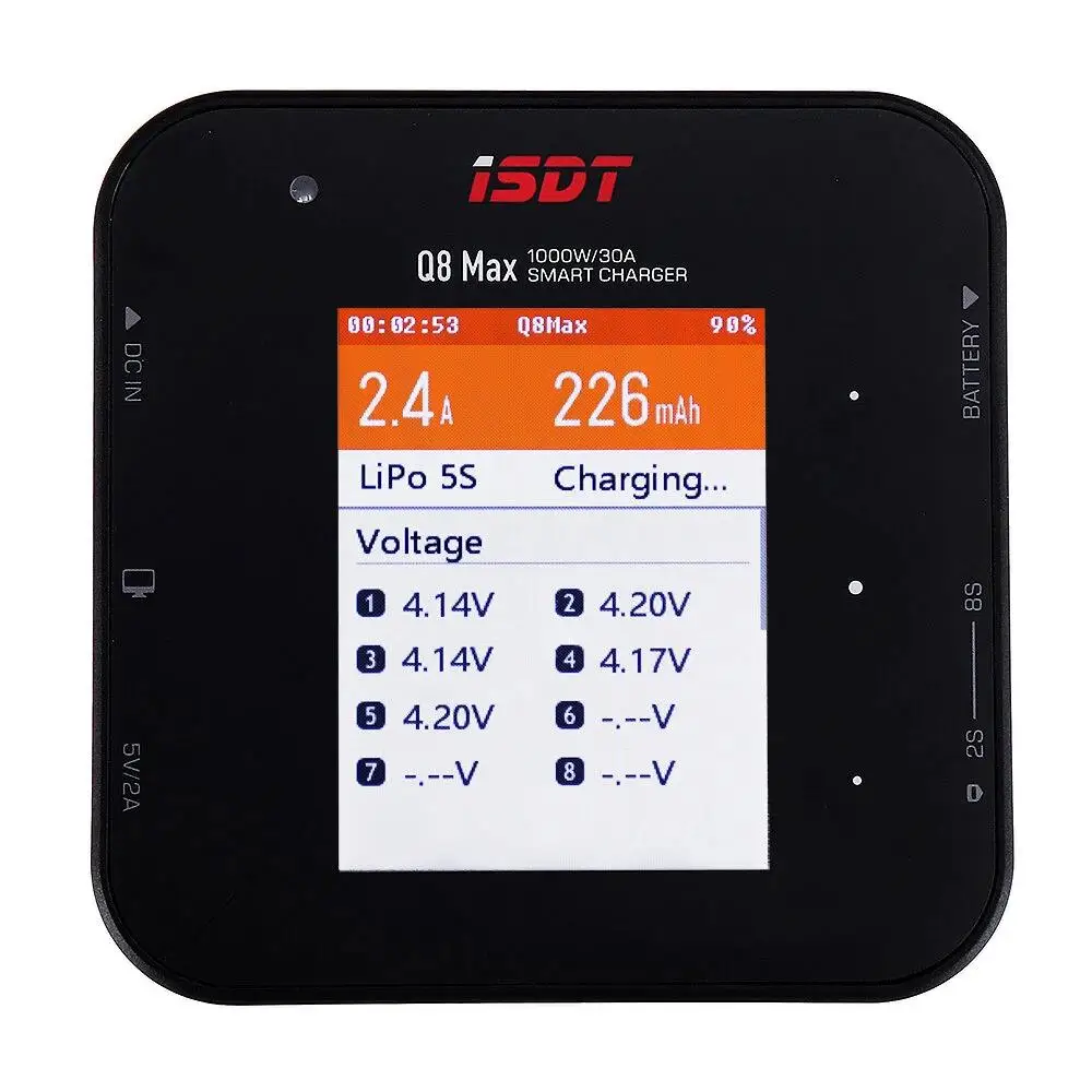 ISDT Q8 Max BattGo 1000W 30A High Power Battery Balance Charger FPV Discharger for 1-8S Lipo Battery FPV Drone Quadcopter DIY 2