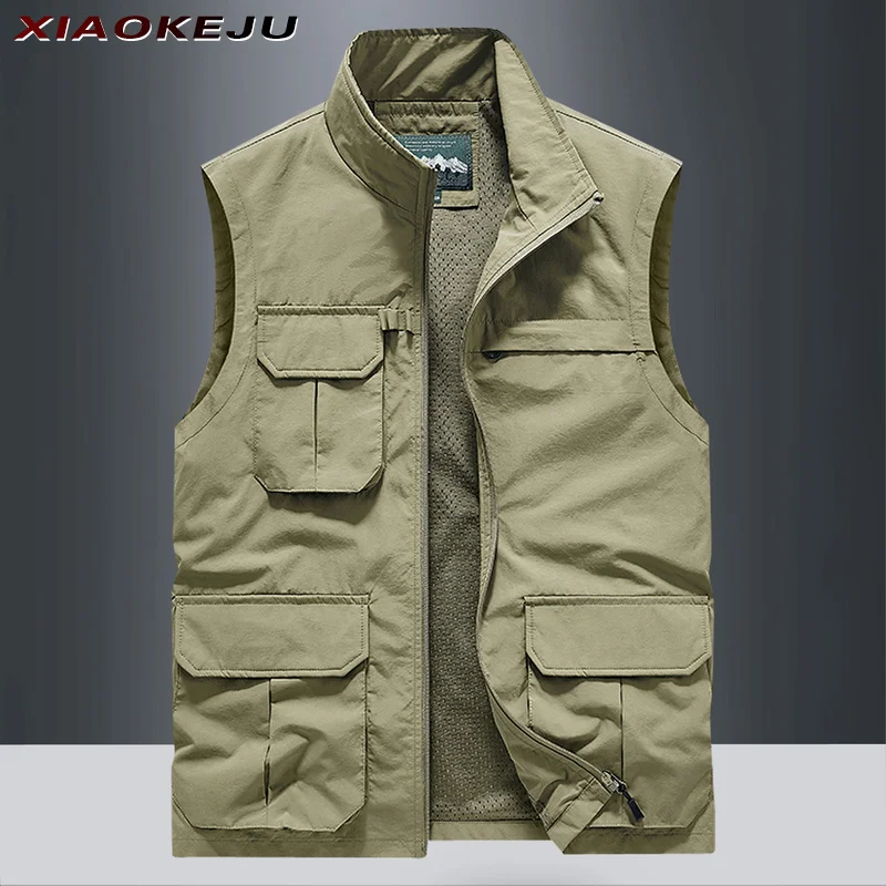 Men Clothing Spring Tactical Military Vest Men's Free Shipping Denim Big Size Clothes Hunting Multi-pocket Summer Man Waistcoat