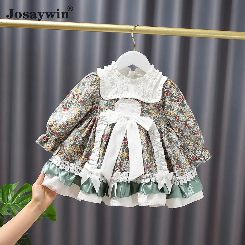 

Dress for Girls Baby Birthday Princess Party Vestidos Floral Lolitas kawaii Wedding Dress Girl Spring Autumn Children Dresses