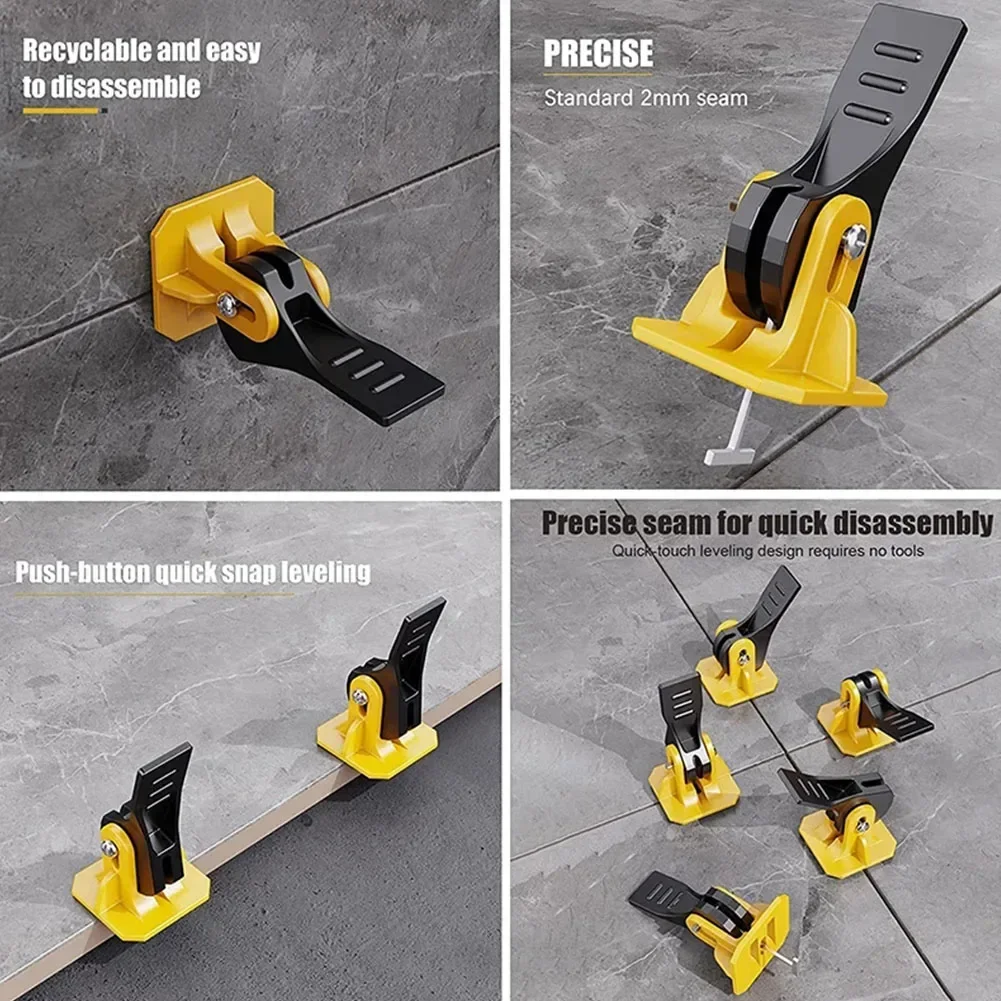 Tile Leveling Adjuster System Tile Leveler Locator for Floors Walls Leveling Reusable System Tools 25pcs