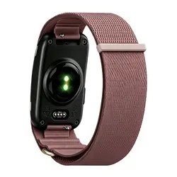 Versatile Nylon Strap for Sports Fitness Tracker - Adjustable Woven Wristband for Men & Women (Mauve)