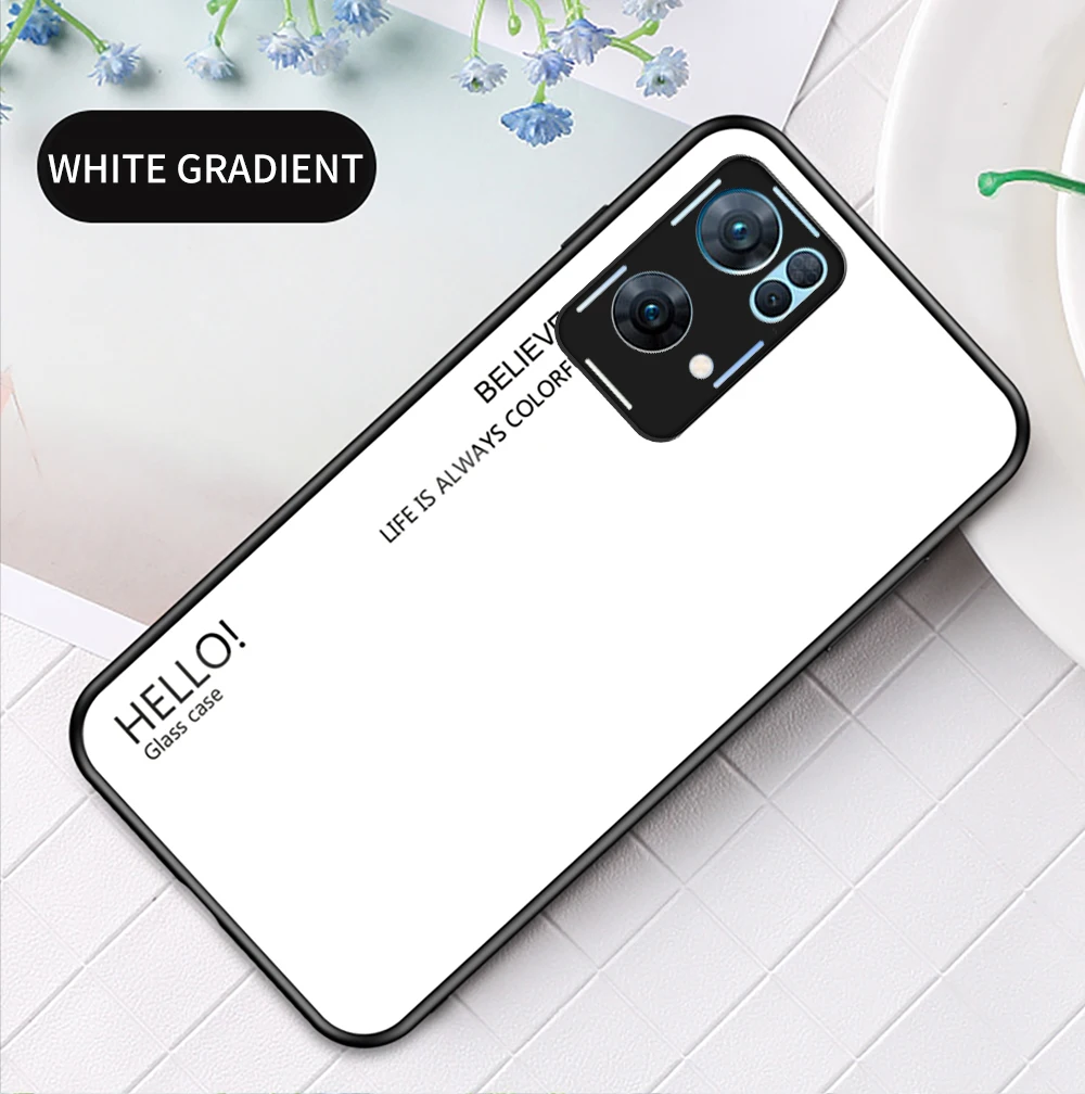 Coque Reo8 DECLAREYAO Coque en verre trempé rigide pour OPPO Renoa 7 6 5 4 3 Pro Plus Ace2 4Z 5Z 6Z 7Z Coque en silicone UL_voghion.com