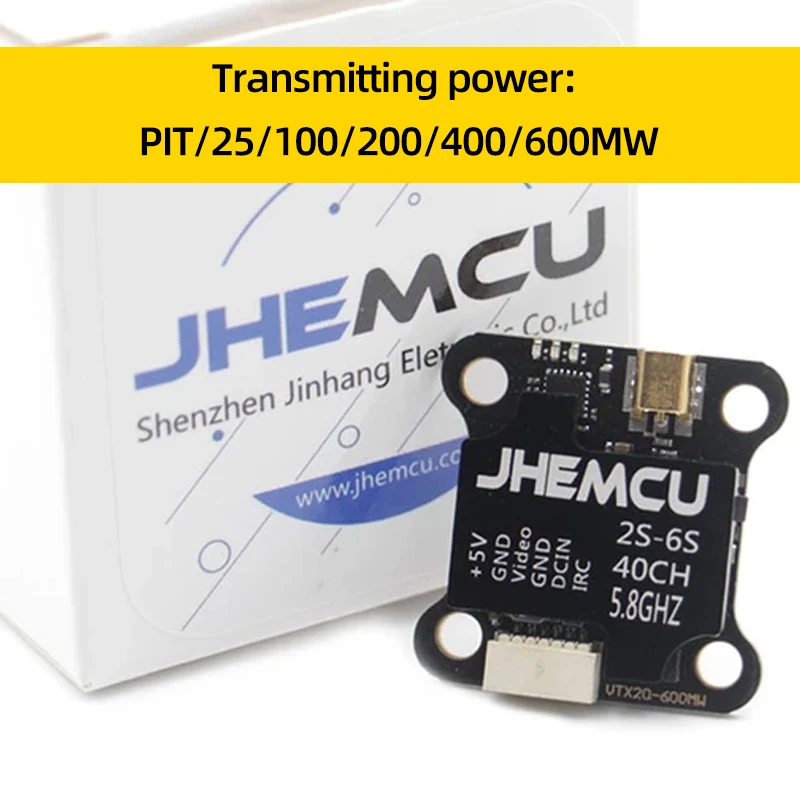 L'Émetteur VTX VTX20-600 40CH 600mW pour Drone FPV RC installé sur un drone, prêt à l'emploi.