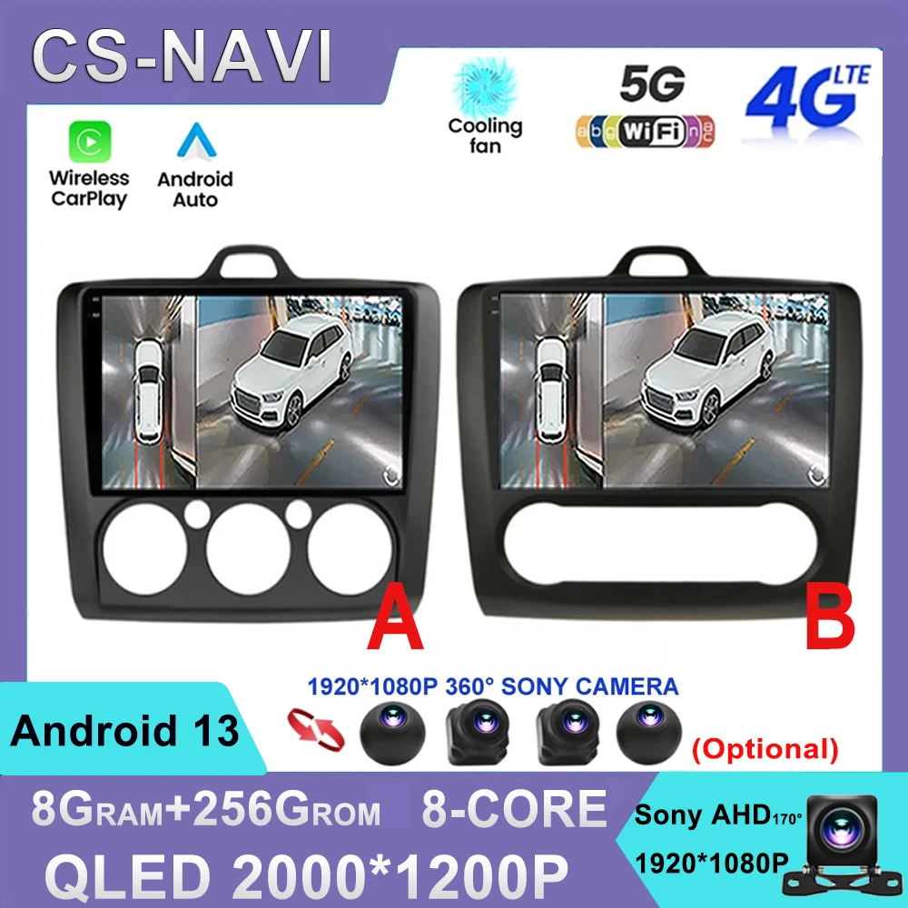 

Android 13 мультимедийный плеер для Ford Focus 2 3 Mk2 Mk3 2004-2011 Carplay Android Автомагнитола 4G навигация GPS RDS DSP