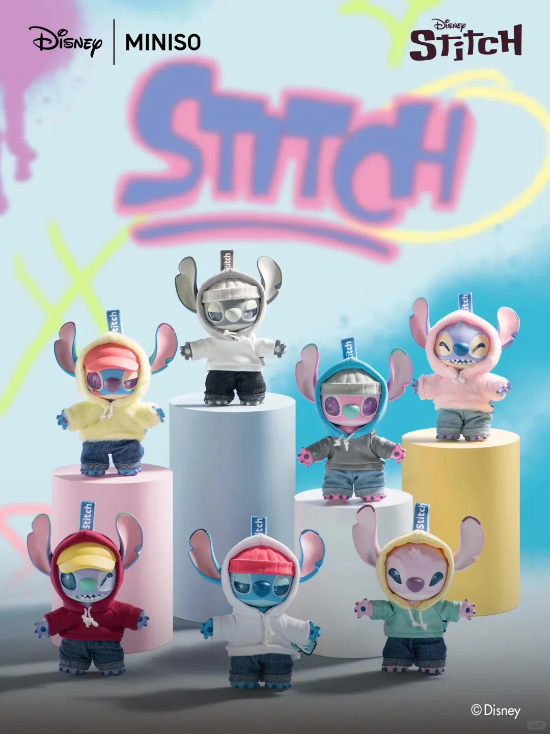 Genuine Miniso Blind Box Stitch Gen Z Street Series Figure