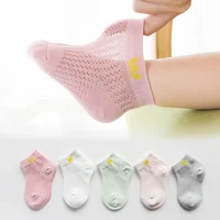 5 paires d'été coton enfants chaussettes mignon dessin animé mince maille bébé chaussettes courtes dinosaure ours enfants chaussettes pour garçons filles trucs bon marché 3