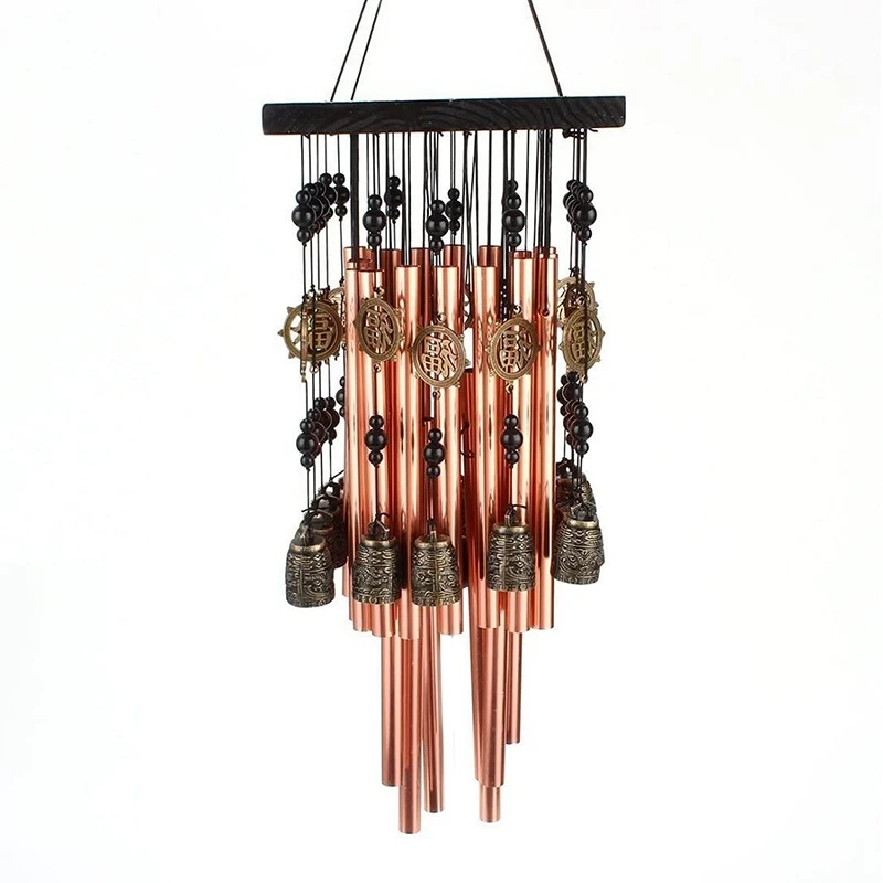 

Outdoor Indoor Metal Tube Wind Chime with Copper Bell Large Windchimes For Patio Garden Terrace Decoration 80cm