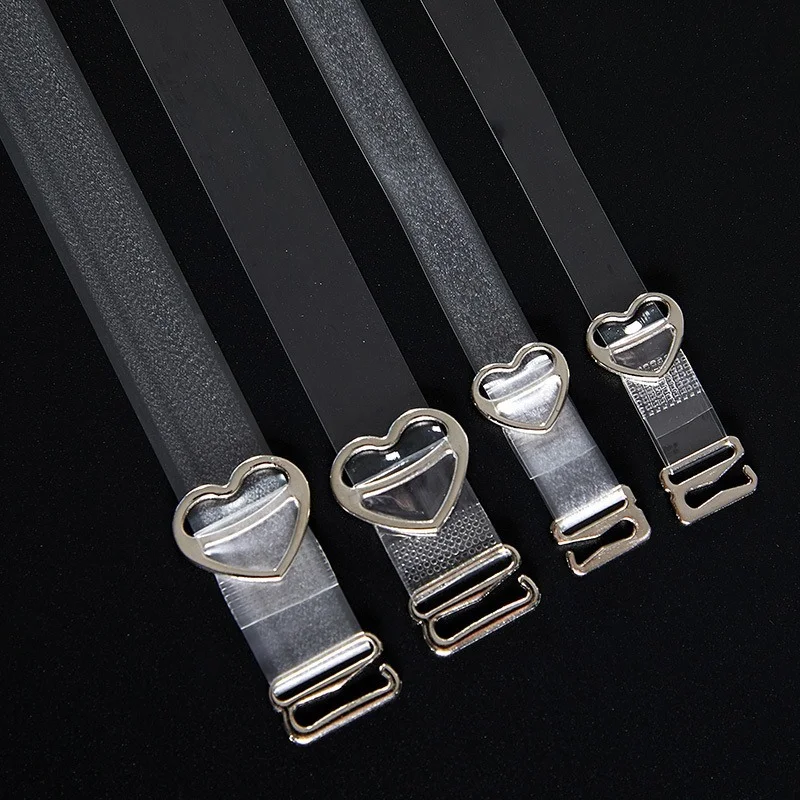 Plastic Buckle Bra Straps Belt Women's Elastic Transparent Silicone  Adjustable Invisible Intimates Women Accessories