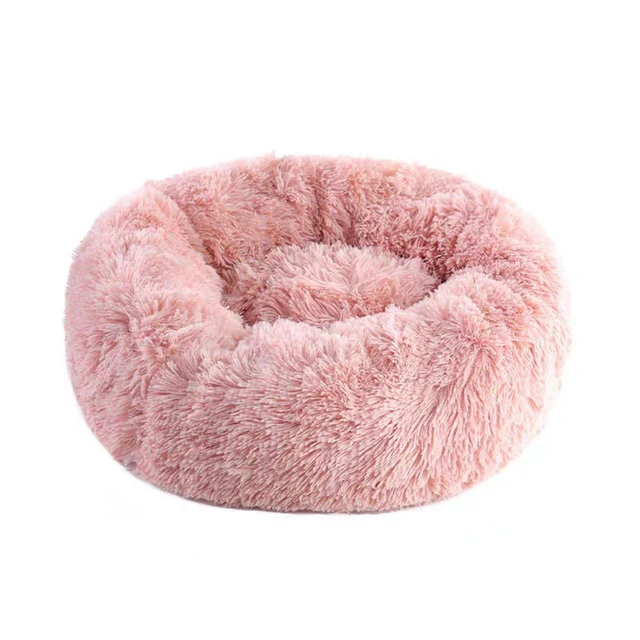 Winter Thicken Pet Nest Plush Warm Pet Nest for Samll Dogs Cats Round Cat Nest Dog Bed Kitten Puppy House Pet Supplies 40CM 5