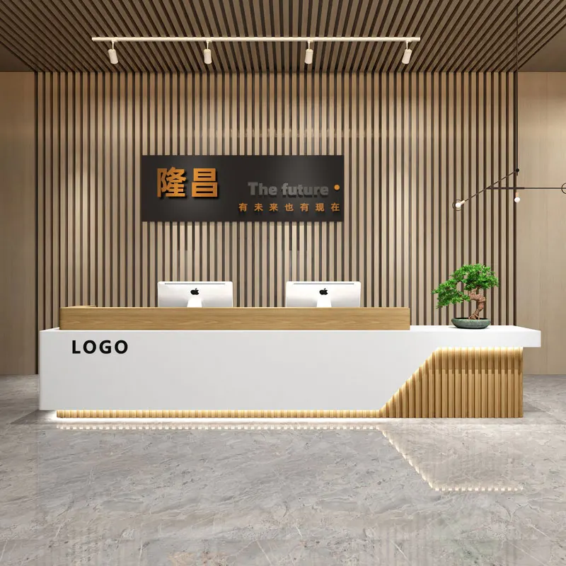 Clinic Luxury Reception Desk Beauty Salon Modern Simple Reception Desks Cashier Escritorio De Recepcion Commercial Furniture