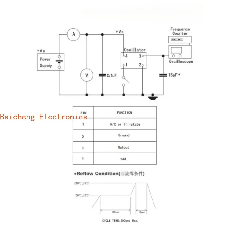 5PCS 5*7mm 7050 4 핀 SMD 발진기 100MHz 100M 100.000mhz 활성 수정 발진기