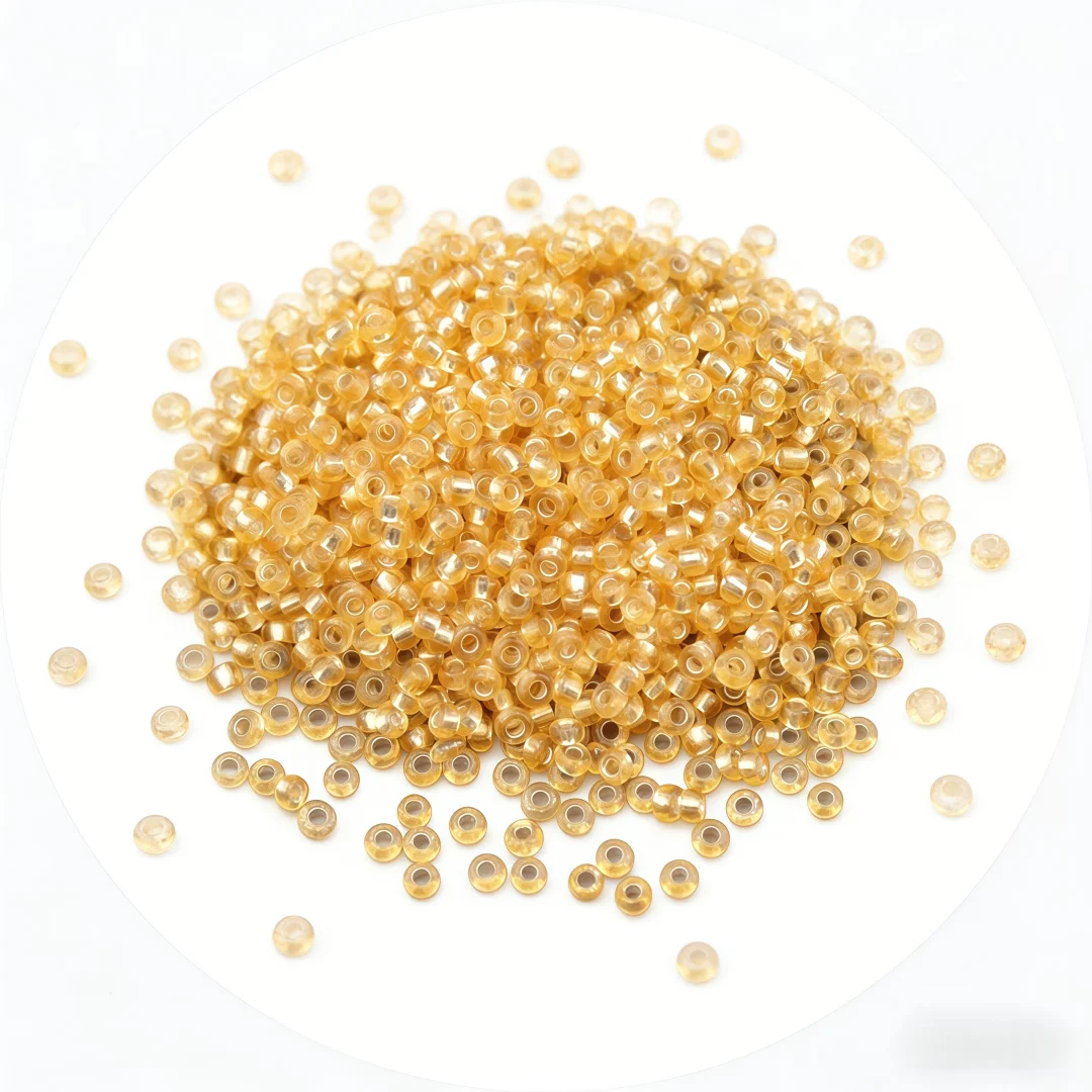 High-Quality Silver Core Glass Rice Beads for Handmade DIY Projects