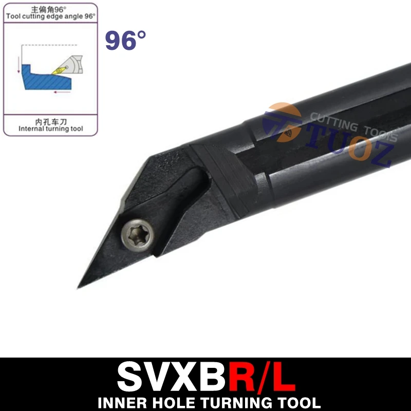 

TUOZ S40T-SVXBR16 S40T-SVXBL16 S40T 40mm SVXBL16 96° SVXBR16 VB16 CNC Internal Turning Tool Lathe Boring Bar Tool Holder