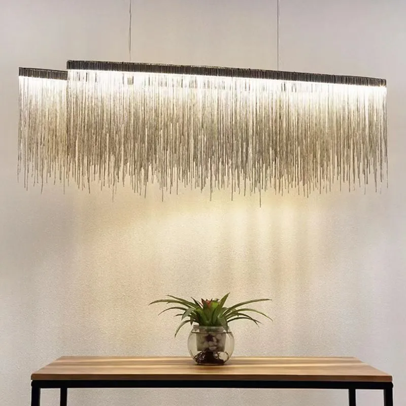 Modern Linear Aluminum Chandelier