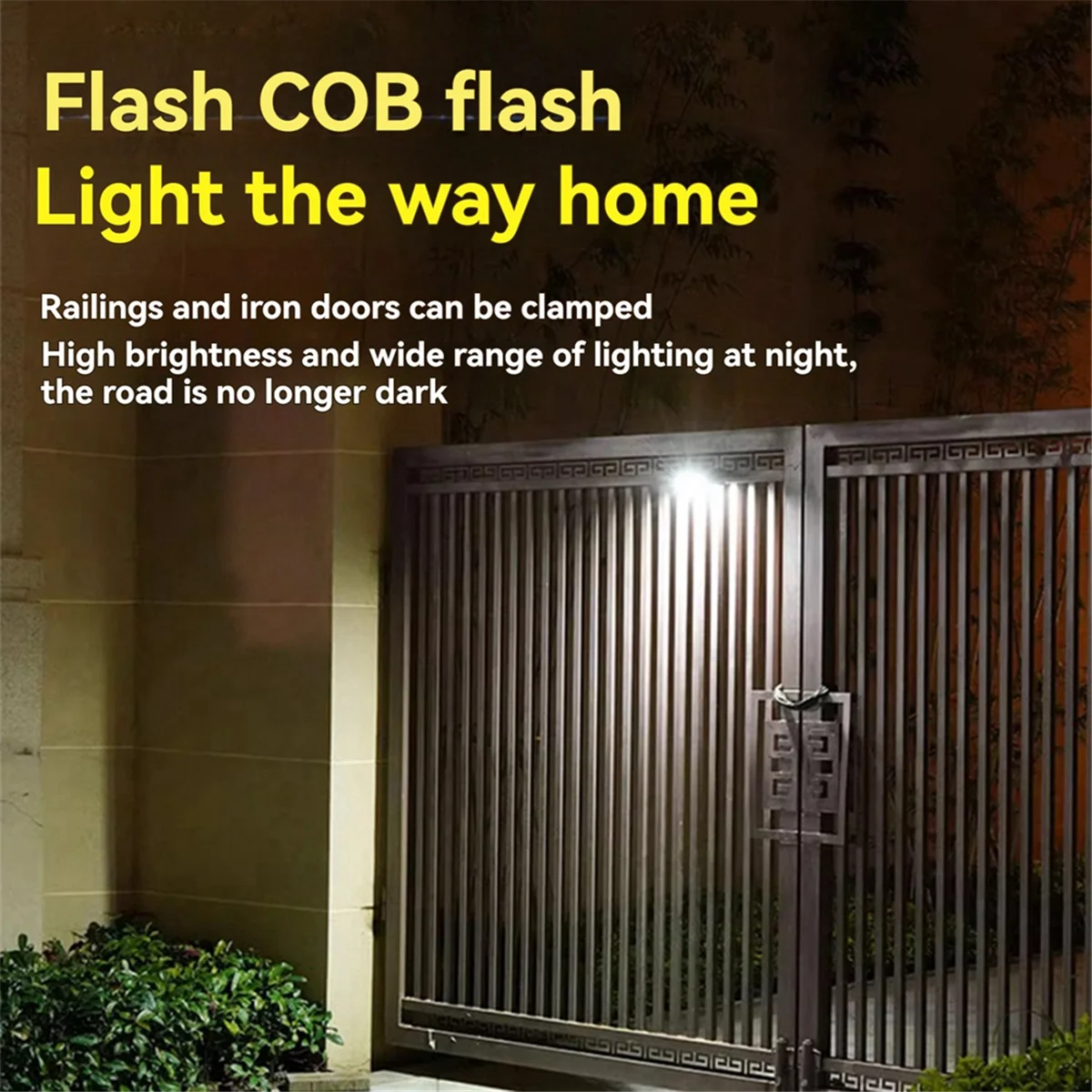 BAAU Solar Charging Garden Clamp Light Solar Motion Sensor Light Balcony Yard Wall Waterproof Sensor