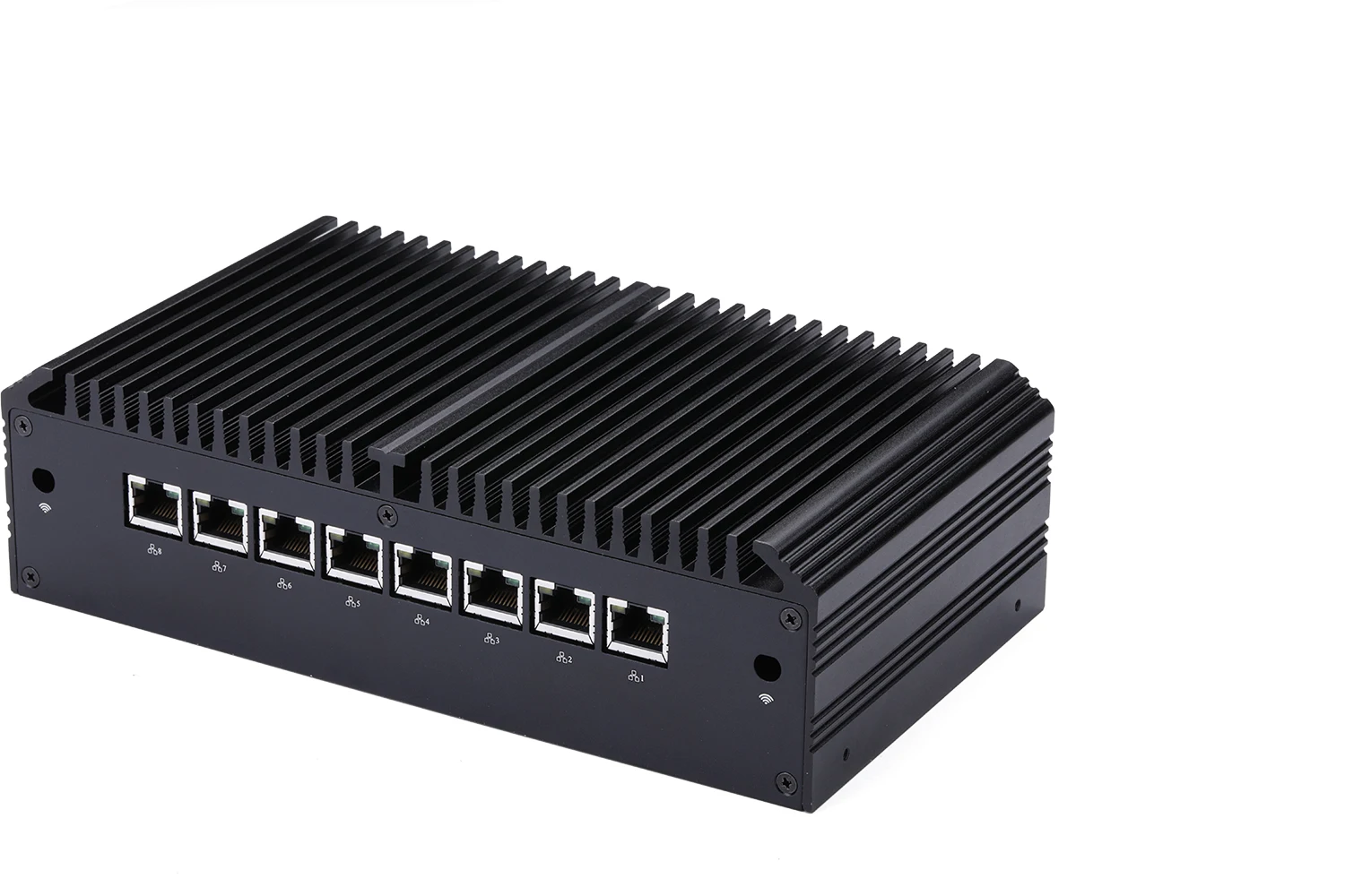 Free Shipping Qotom x86 Mini Computer Router with 8 Gigabit Lan, Core I3 I5 I7 Gateway Home Router,Q300GE Fanless