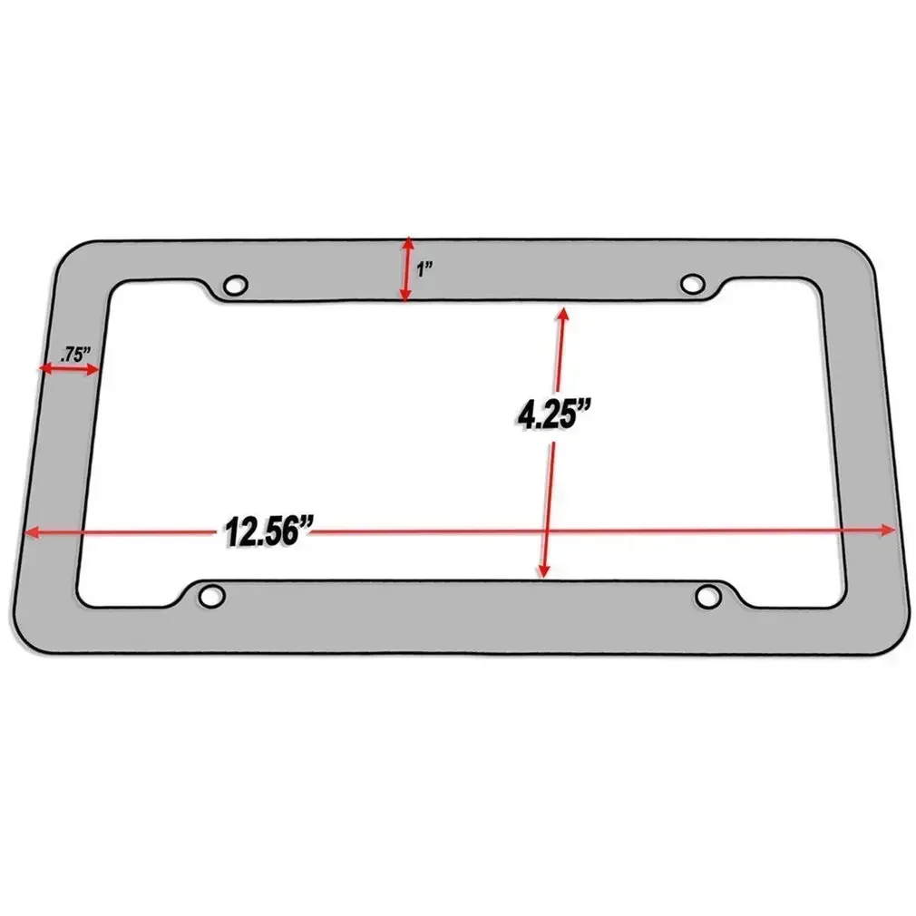 Universal 30*15CM 1/2pcs License Plate Frame Carbon Pattern Plastic License Plate Frame Bracket with Standard Screw Kits