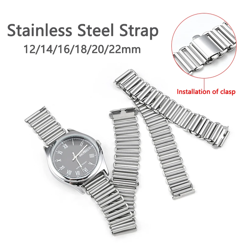 Universal Quick Release Stainless Steel Adjustable Watch Strap Bracelet