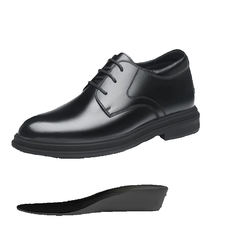 European Warm Series Men's Leather Autumn Winter 6CM Business Formal British Style Height Increase 8CM Wedding Shoes_vogvips.com