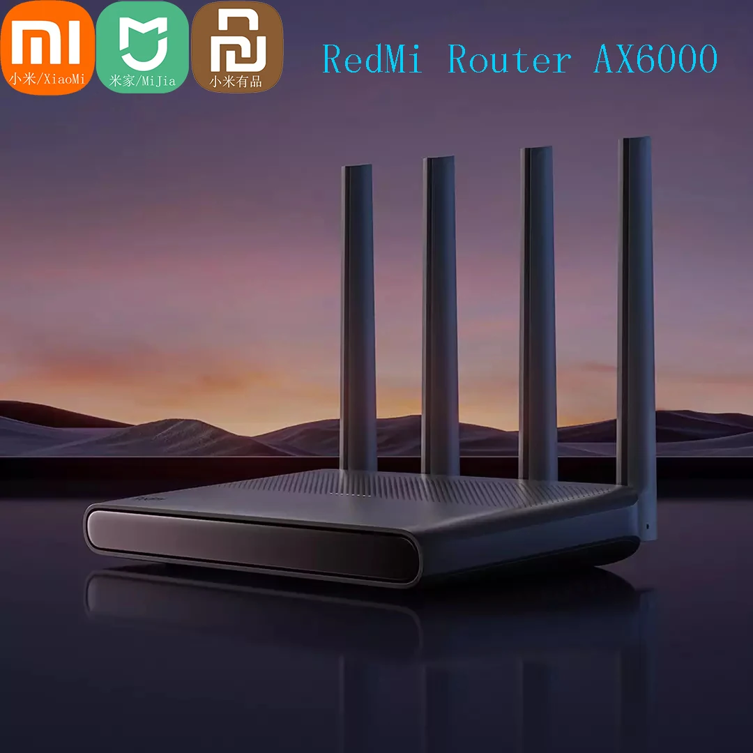  2022 Xiaomi Redmi Router AX6000 WiFi6 2.4G 5G Quad-core CPU 5952Mbs Mesh Repeater 8 Channel Signal Network Amplifier Mi Home App 