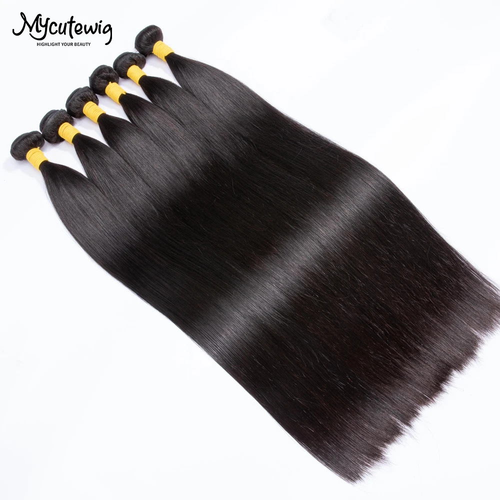 Straight 28 30 32Inch Remy Brazilian Tissage Hair Weave Human Hair Bundles Straight Hair Natural Color 100% Human Hair Extension