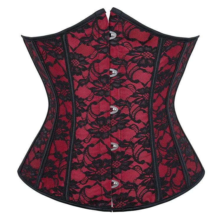 

Deep Red Color Short Style Waistband Clip for Body Shaping Waist Tightening Women Corset Lingerie Sexy Corset Mujer Para Vestir