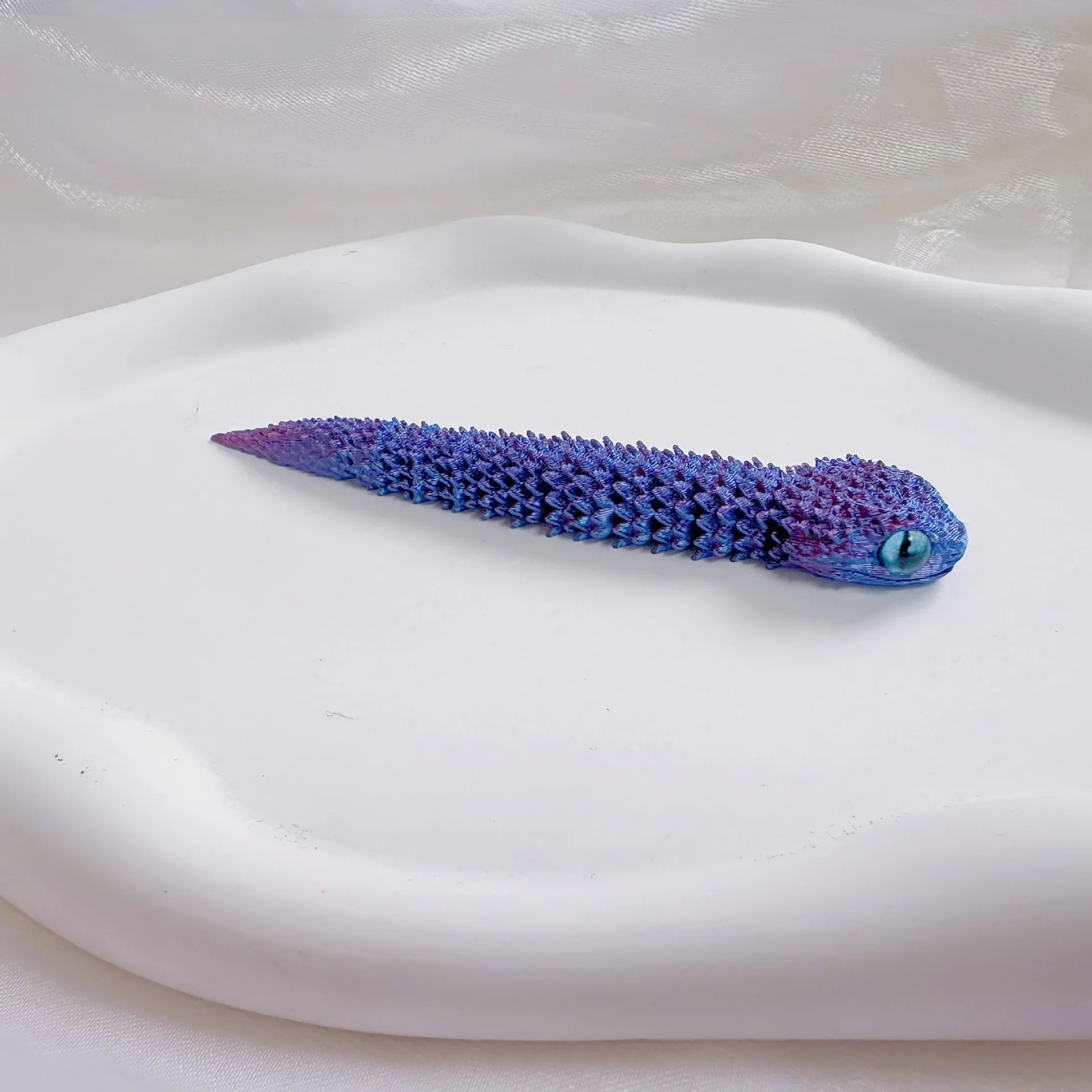 13cm 3D Printed Mini Snake Movable Joint Figurines Simulation Snake Office Desktop Ornament Christmas New Year Gifts Crafts Gift