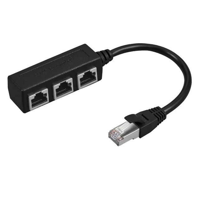 Répartiteur RJ45 4 en 1, connecteur réseau Ethernet LAN, câble