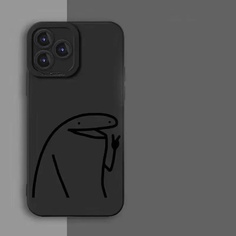 Whimsical Cartoon Character Shockproof Silicone Phone Case