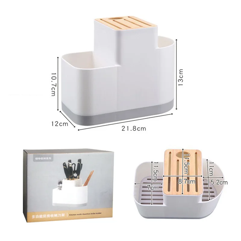 Multifunction Cutlery Drainer and Organizer Knife Holder Utensils Holder Caddy for Countertop Chopsticks Spoon Kitchen Organizer 5