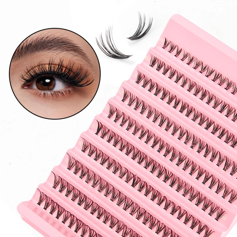 Natural Mink Eyelashes 3D Volume Eyelash Extensions Black Individual Lashes