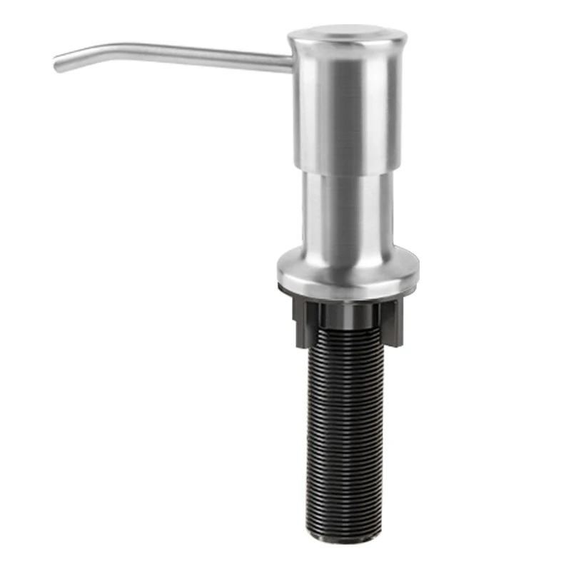 Brushed Nickel Stainless Steel Soap Dispenser for Kitchen Sink Built in Soap Dispenser Pump 40"(1M) Extension Tube