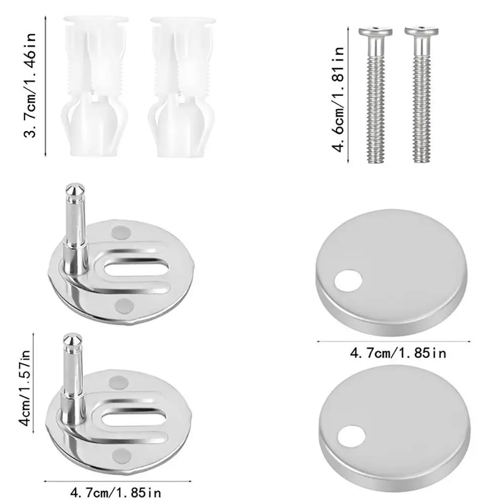 Universal Toilet Seat Fixings Stainless Steel Quick Release Toilet Seat Screws Rust-resistant Durable Expansion Nuts