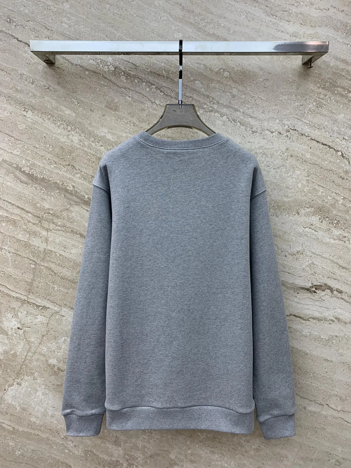 

12-2024 Early Spring New Contrasting Printed Looped Rround Neck Hoodie