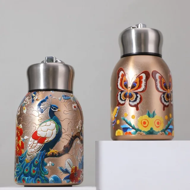 Portable 304 Stainless Steel Insulated Cup 300ml Mini Coffee Mug Double Wall Leak-Proof Water Bottle Outdoor Travel Office 2