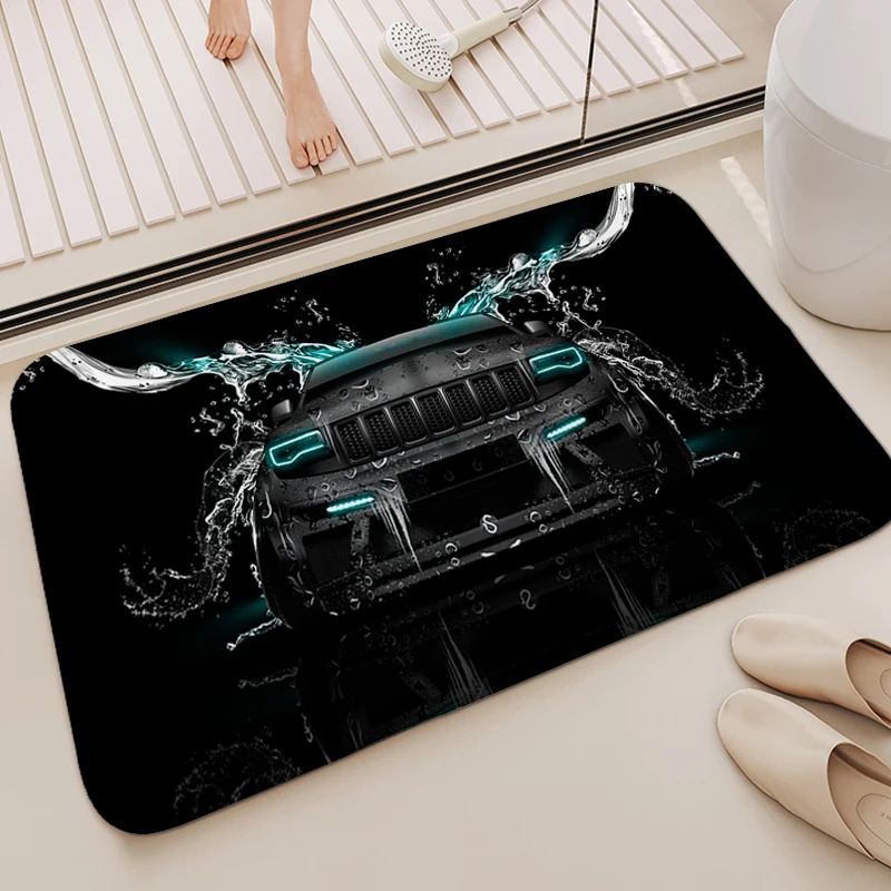 

Bath Mat A-Jeeps Outdoor Entrance Doormat Modern Home Decoration Carpet for Bed Room Rug Kitchen Accessories Non Slip Carpet