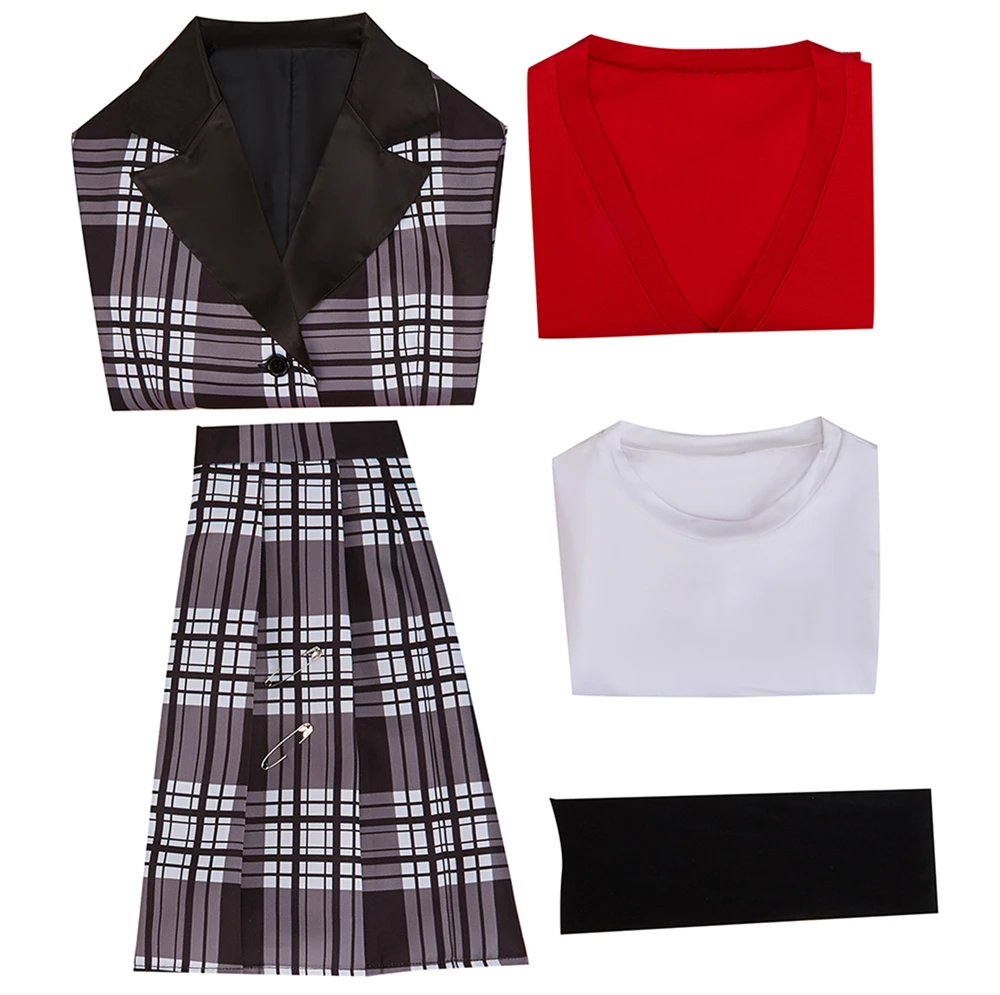 thumbnail image 1 of Cosplay disfraz de Halloween para mujer, traje escolar, chaqueta, falda, 1 of 5