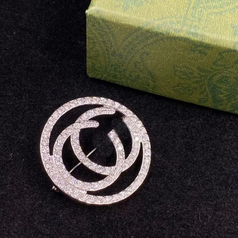 Donia Jewelry European and American Fashion New Letters Titanium Steel Inlaid AAA Zircon Brooch Luxury Pin.