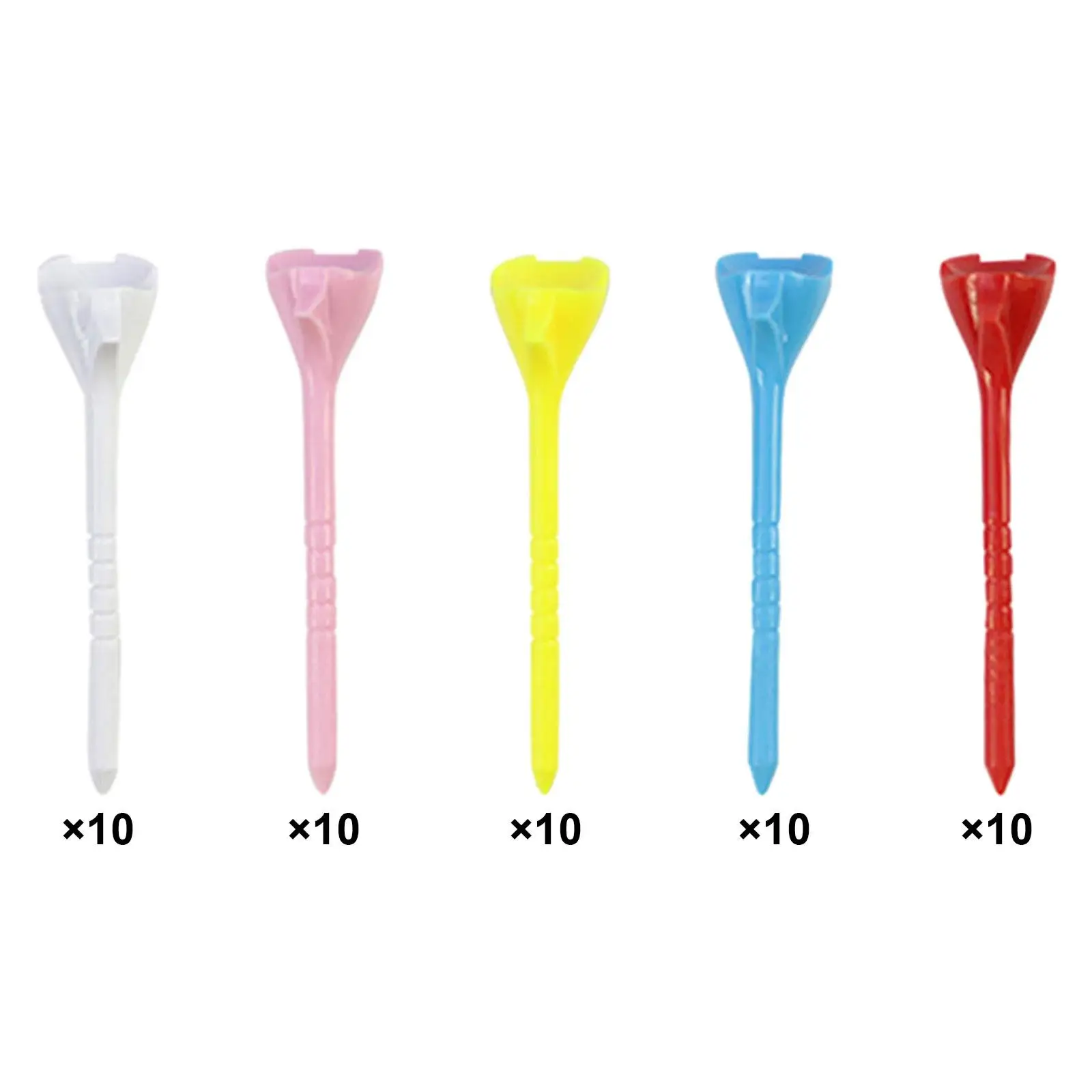 

10Pcs 10 Degree Golf Ball Tees Durable Reduce Balls Rotary Golf Tees Rhombic for